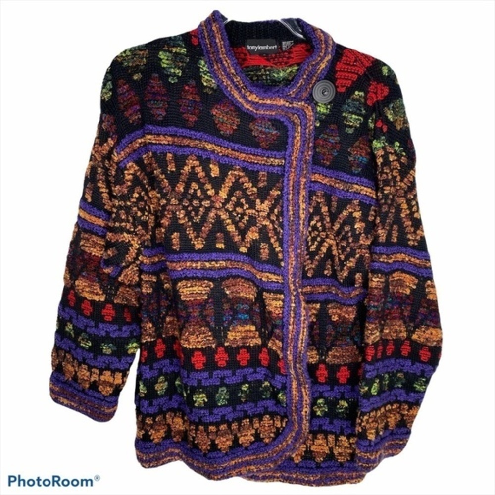 Colourful Vintage Tony Lambert Cardigan S